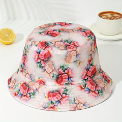 Striped Graffiti Print Bucket Hat Hip Hop Tie Dye Casual Fisherman Cap