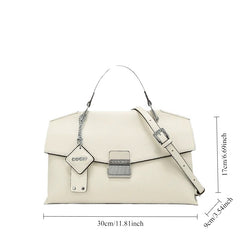 Shoulder Bag for Women with Golden Tone Hardware and Adjustable Strap
