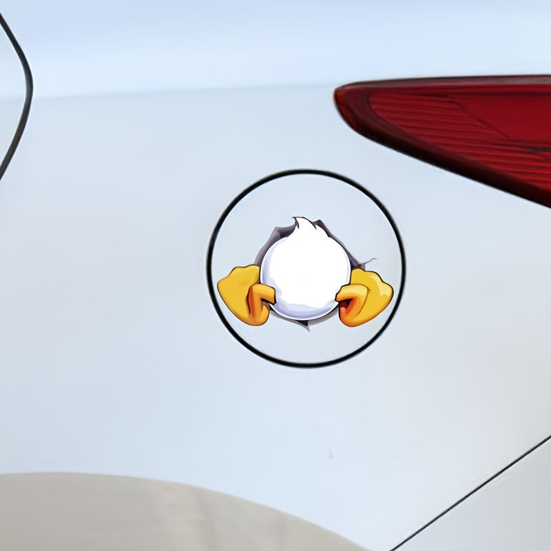 Cartoon Duck Butt Reflective Car Sticker Waterproof Decal