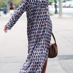  Women's V-Neck Long Sleeve Maxi Dress