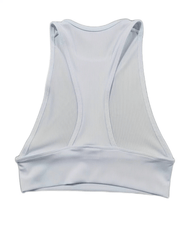 Solid Crew Neck Crop Tank Top Casual Racerback Sleeveless Tank Top