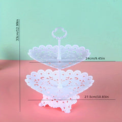 3 Tier Cupcake Stand Dessert Plates Mini Cakes Display Tower