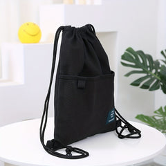 Canvas Drawstring Large Capacity Backpack Lightweight Shoulder Bag
