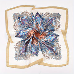 Vintage Paisley Print Bandana Classic Square Scarf Woman Neckerchief