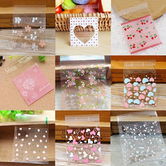 100pcs Self sealing Bag Opp Plastic Packaging Bag For Baking Cookies Candy Bag