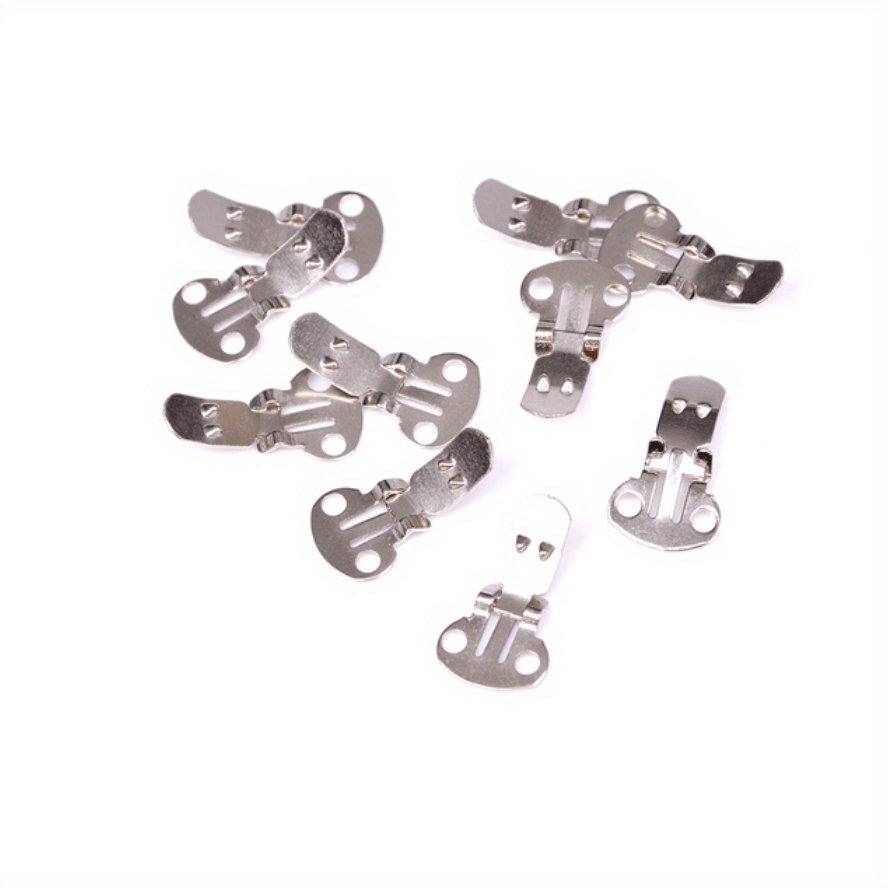 10Pcs Stainless Steel Flower Shoes Clips DIY Craft Buckles Silvery