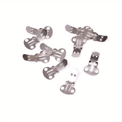 10Pcs Stainless Steel Flower Shoes Clips DIY Craft Buckles Silvery