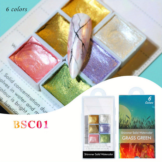 Metallic Nail Watercolor Paint Set for Macaron Designs