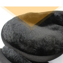 Men'S Winter Foldable Ear Cups Fleece Lined Warm Ear Protection