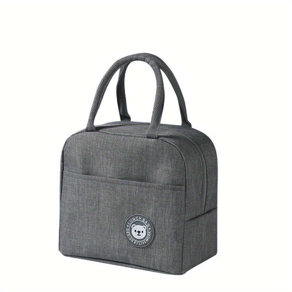 Bear Pattern Lunch Bag Portable Thermal Bag Reusable Bento Bag