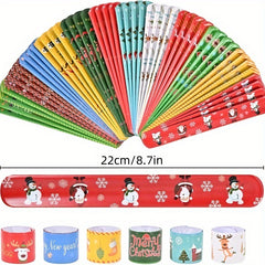 Christmas Snap Bracelets Reindeer Wristbands - Festive Party Favors