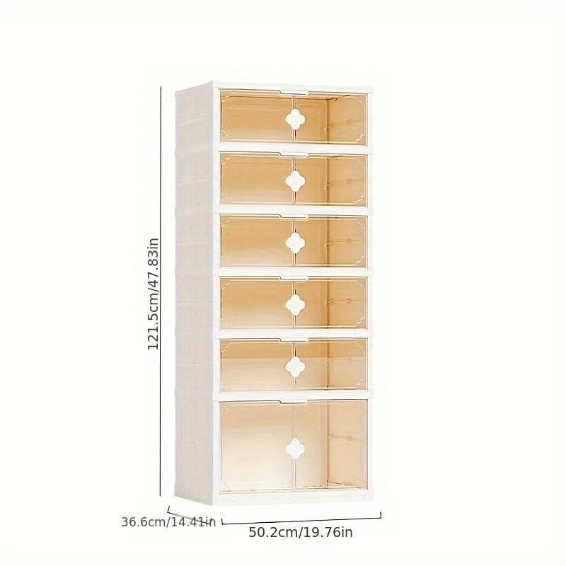 Dustproof Shoe Storage Rack Foldable Plastic Sneaker Organizer