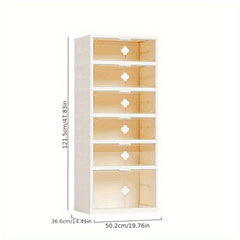 Dustproof Shoe Storage Rack Foldable Plastic Sneaker Organizer
