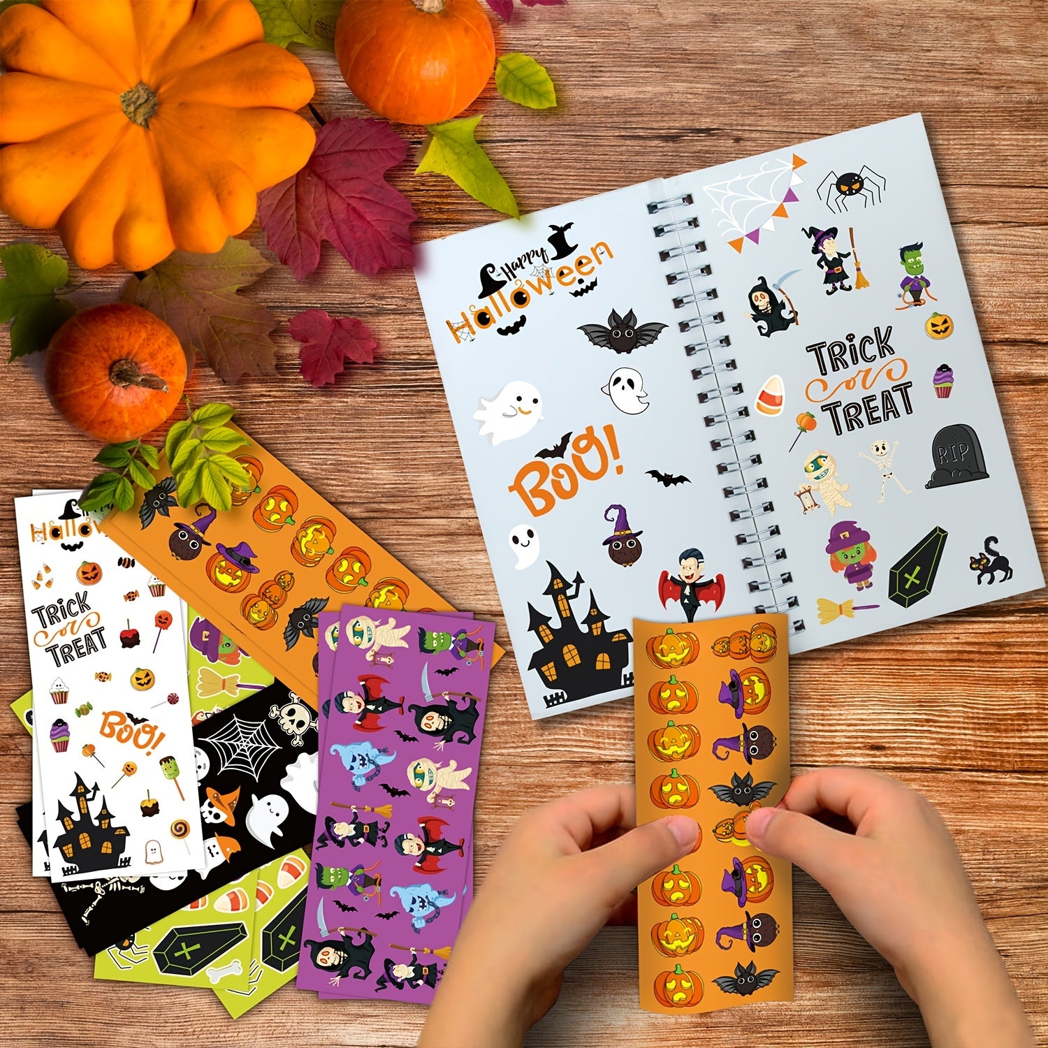 Halloween Stickers Bulk Waterproof Vinyl Stickers for Treat Bags Goodie Bags