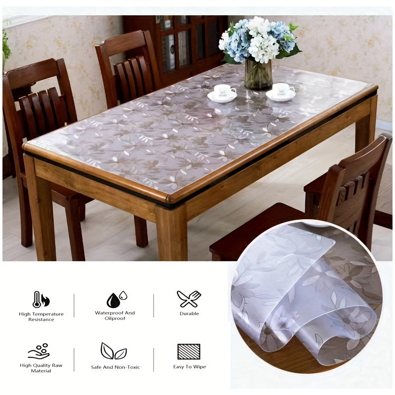 Polyester Table Protector Office Desk Mat Clear Plastic Cover