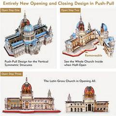 3D Puzzle St Paul's Cathedral Building Model Craft Kit Birthday Gift for Adults