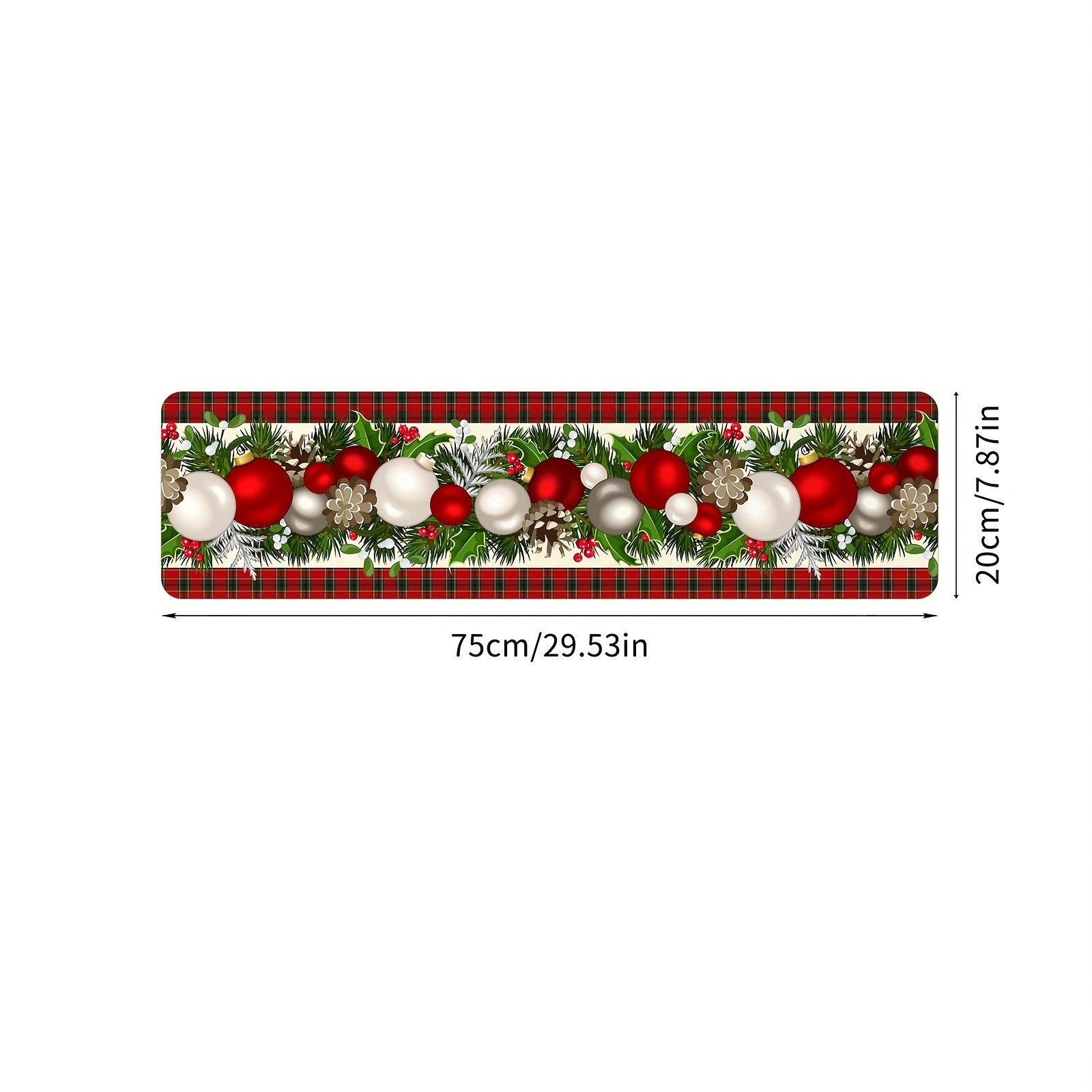 1pc Christmas Printed Stair Mats Non Slip Stair Tread Rugs Soft Machine Washable