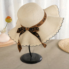 Ruffles Floppy Straw Hat Summer Sunscreen Travel Beach Hats for Women