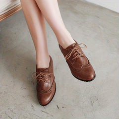 Women's Chunky High Heels Brogues Lace-Up Oktoberfest Dress Shoes