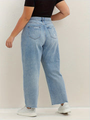 Women's Plus High Rise Wide Leg Jeans
