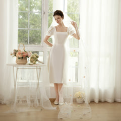 Polyester Bridal Veil with Colorful Flowers for Outdoor Wedding Theme