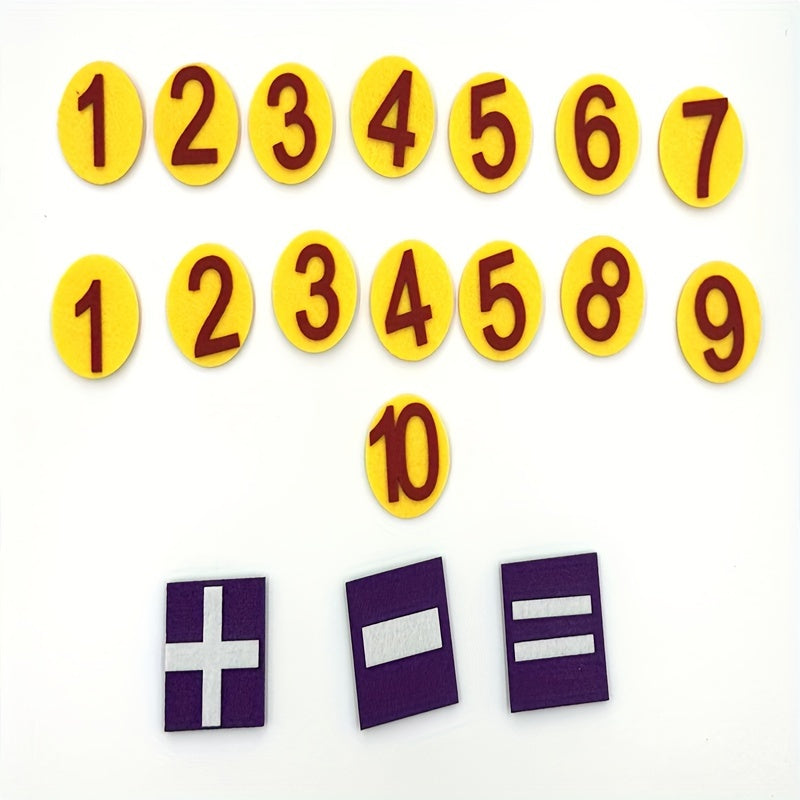 Montessori Felt Finger Numbers Math Toys Counting Educational Board