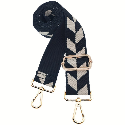 Geometric Pattern Bag Strap Wide Shoulder Replacement
