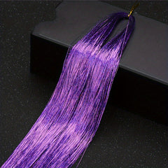 Sparkling Laser Hair Tinsel Extensions for Parties