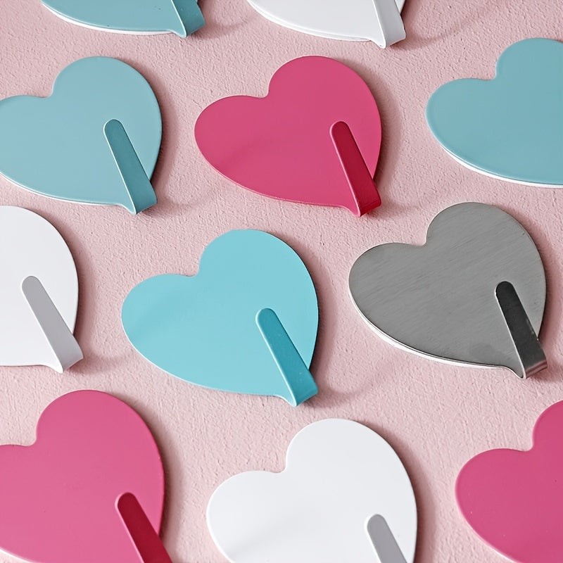 Strong Heart Shaped Adhesive Hangers Wall Hooks