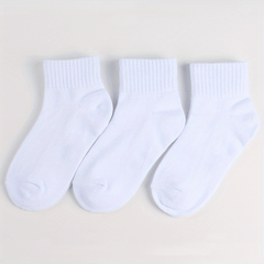 3 Pairs Boys High Elastic Breathable Comfy Socks For 4-12 Years