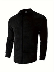 Men's Zipper Stand Collar Cardigan Warm Jacket