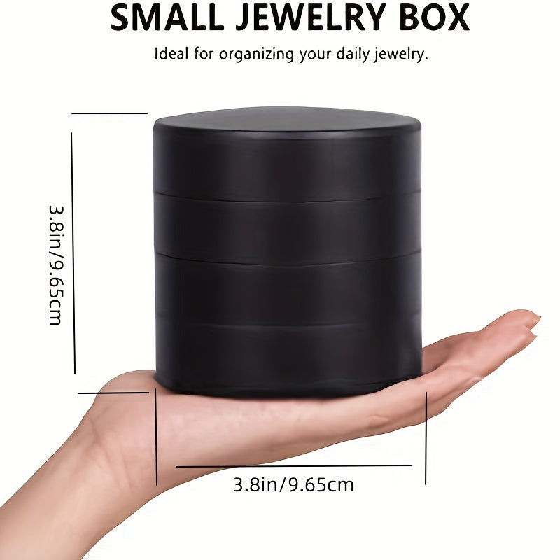 5 Layer Rotating Jewelry Organizer for Travel Earring Holder and Storage Box