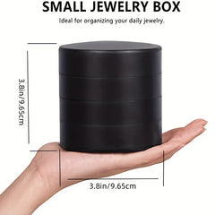 5 Layer Rotating Jewelry Organizer for Travel Earring Holder and Storage Box