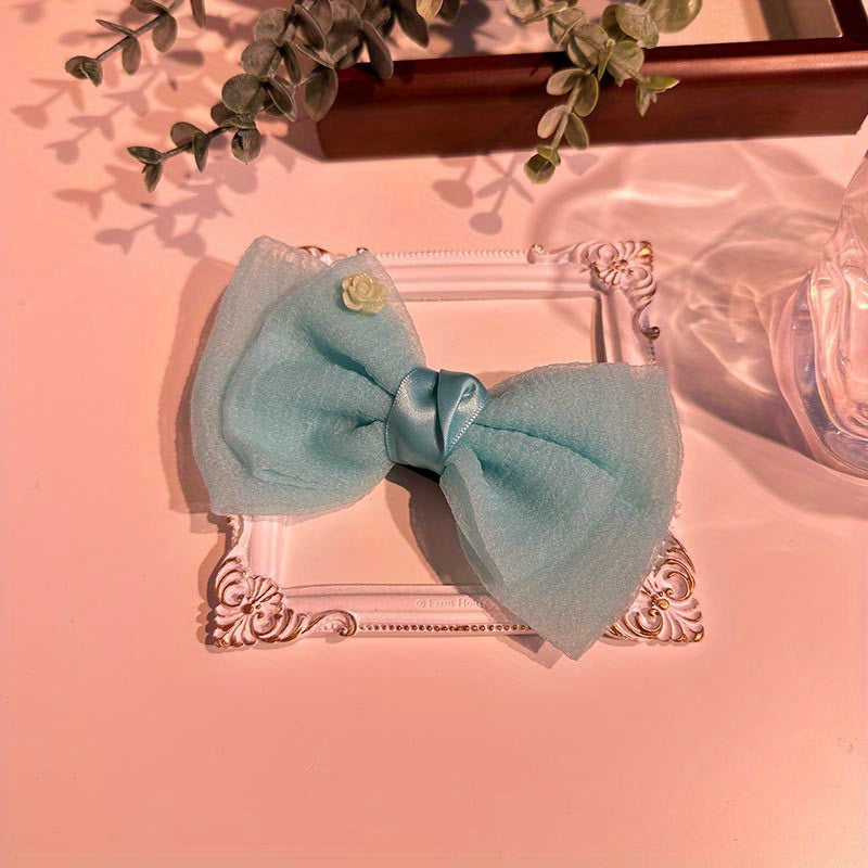 Solid Flower Hair Clip for Women Girls