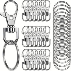 20Pcs Metal Swivel Snap Hook Key Rings for Keychain Making Crafts