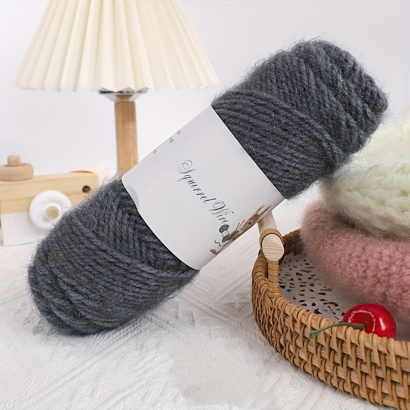 100 Fine Polyester Crochet Yarn - 4 Layers, Medium Thick, Warm & Soft Yarn