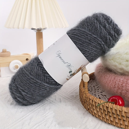 100 Fine Polyester Crochet Yarn - 4 Layers, Medium Thick, Warm & Soft Yarn