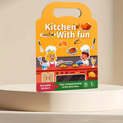 Reusable Sticker Books for Kids with Body Animals & Vehicles