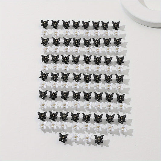 100pcs Mini Butterfly Shaped Hair Claw for Women Girls Baby Toddlers