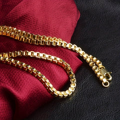 4mm Box Chain Plated Necklace Christmas Thanksgiving