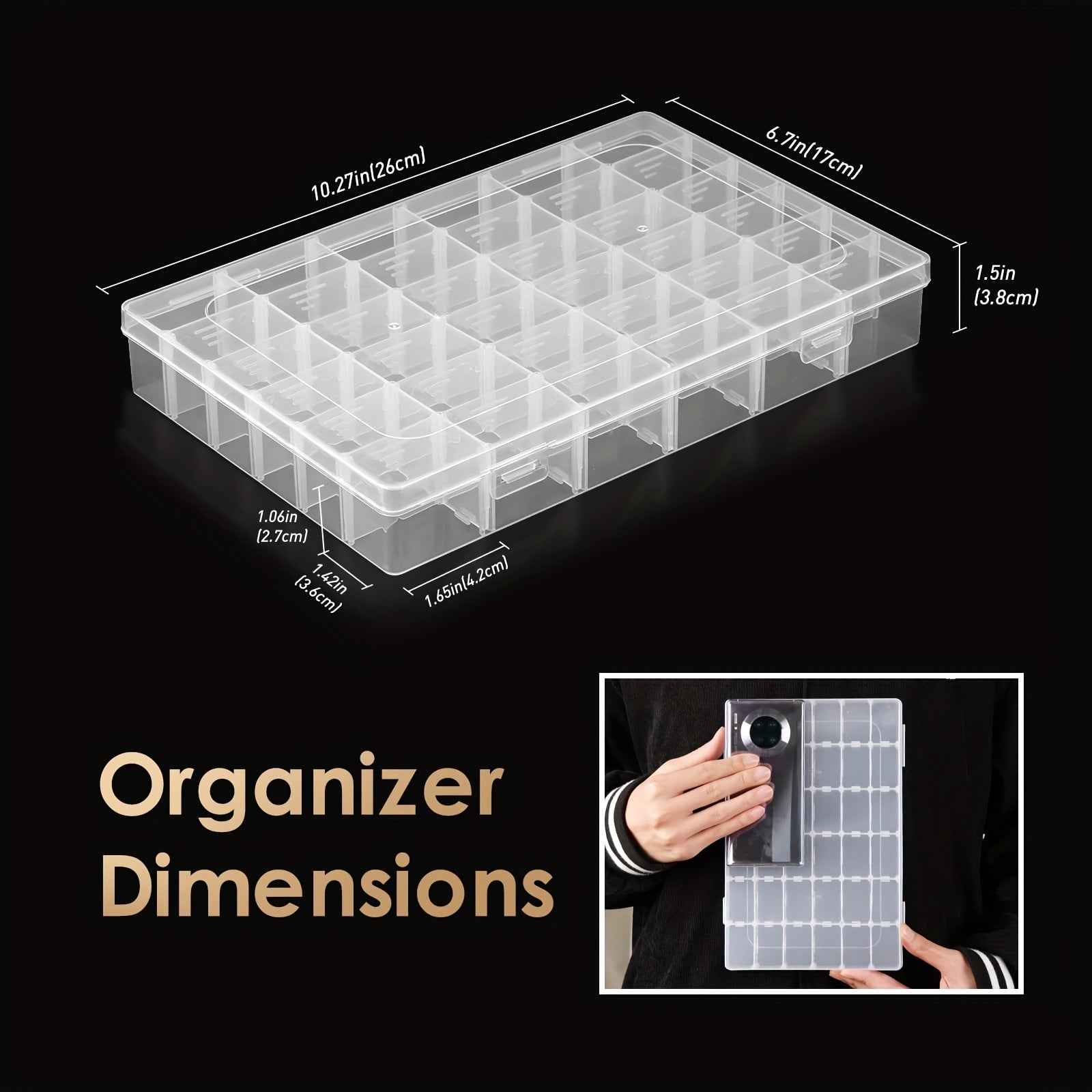 6pcs Mesh Plastic Storage Box with Grids and Adjustable Partition