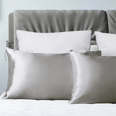 2pcs Ice Silk Face Pillowcase Solid Color Single Pillowcase RV Holiday Bedding