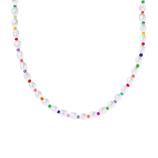 Colorful Beaded Necklace Boho Style Jewelry Decor 1 Pc