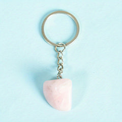 Natural Stone Healing Crystal Agate Keychain Pendant Bag Buckle Key Chain