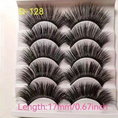 5 Pairs 3D Thick Curling False Eyelashes Natural Simulated Multilayer Eyelashes