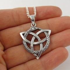 Gothic Vintage Silver Viking Rune Pendant Necklace