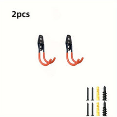 2pcs Wall Mounted Garage Storage Hook Heavy Duty Metal Wall Hanging Holder Hook