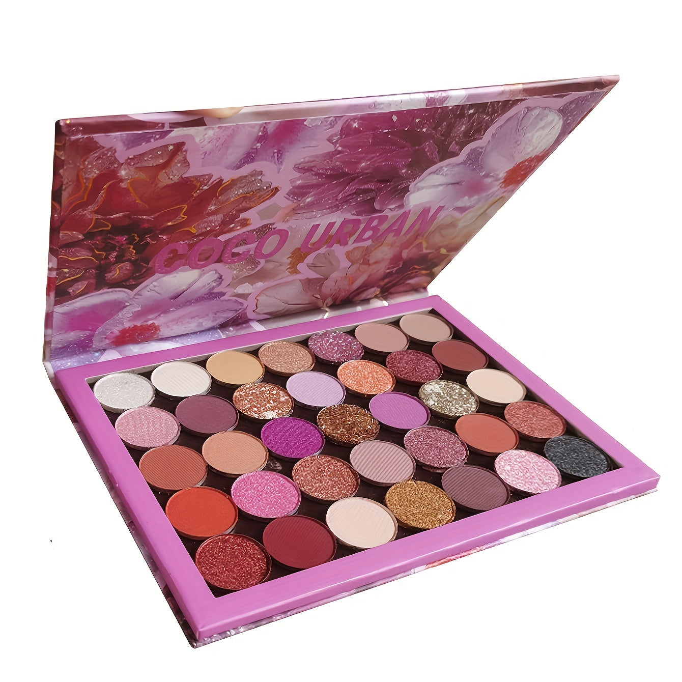 35 Colors Eyeshadow Palette Brown Purple Pink Matte Shimmer Pearly Eye Makeup