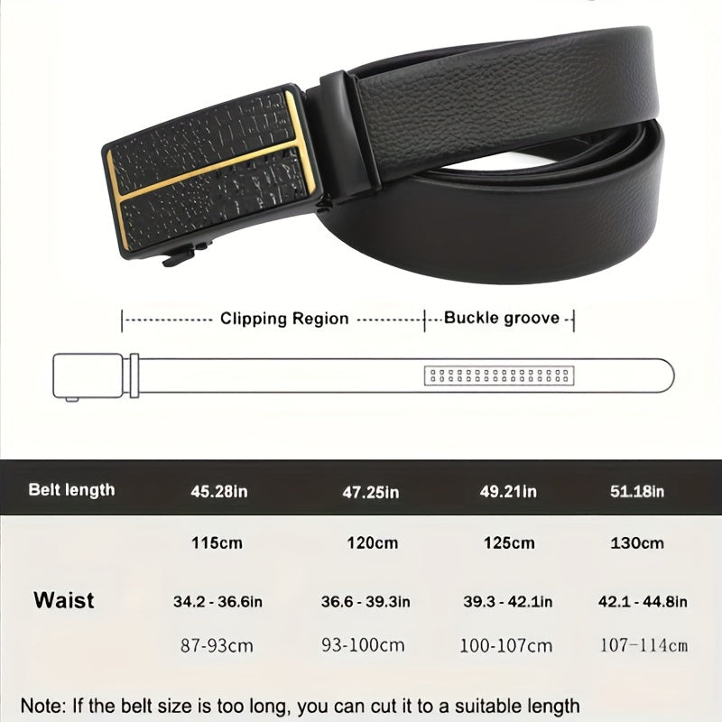 Automatic Fish Pattern Buckle Belt Stylish Business Casual Belt