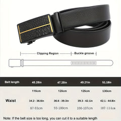 Automatic Fish Pattern Buckle Belt Stylish Business Casual Belt